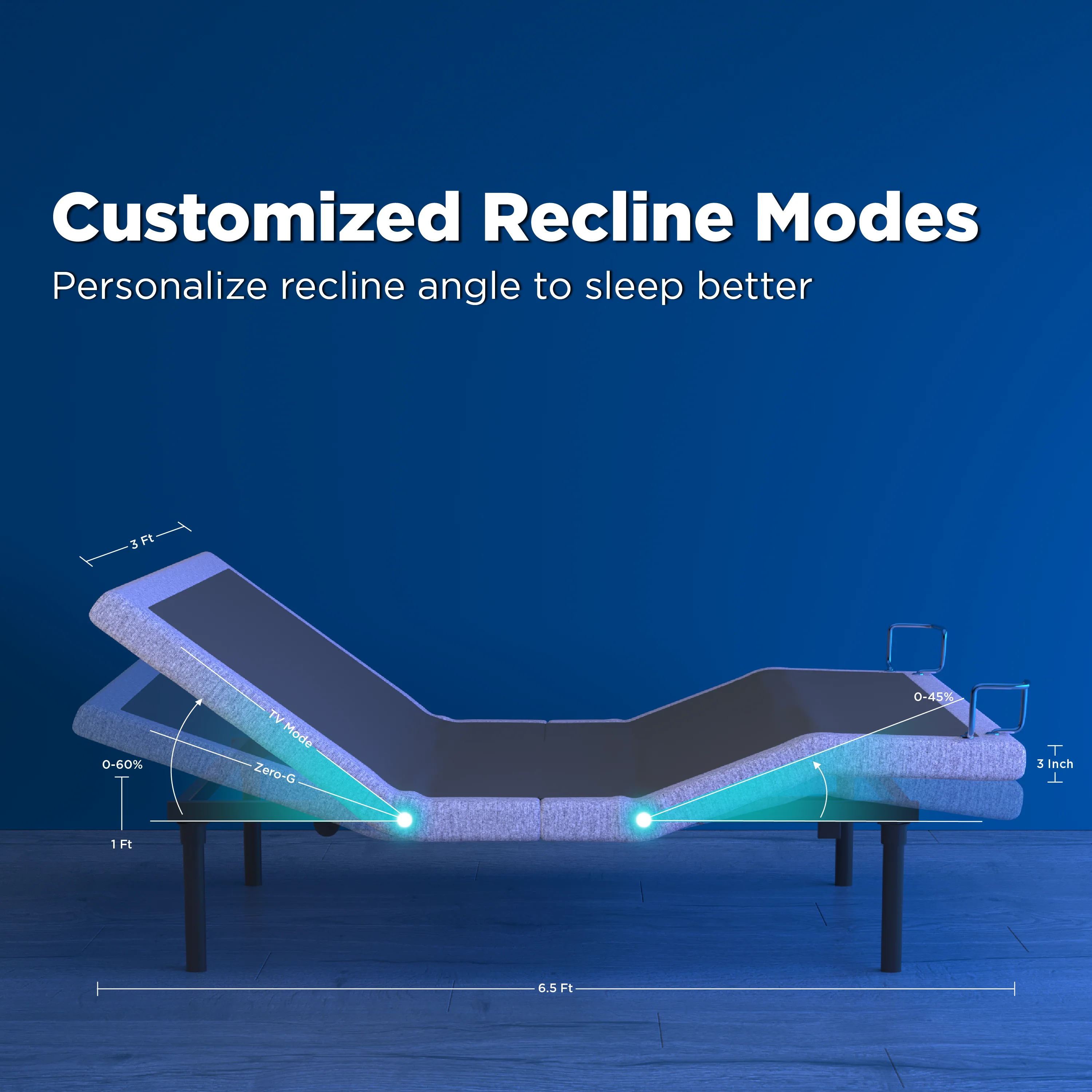 Elev8 Smart Recliner Bed with Leather Frame - Image 6